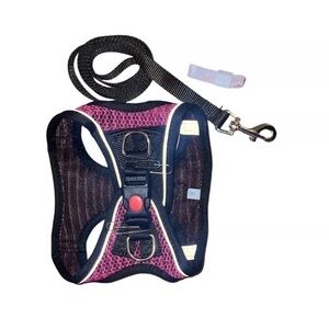 Dog Harness No Pull + Leash Balabuki NEW IN BOX Size SMALL PINK and Tape Measure